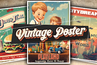 create a remarkable vintage retro poster