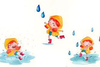 watercolor childrens book illustration