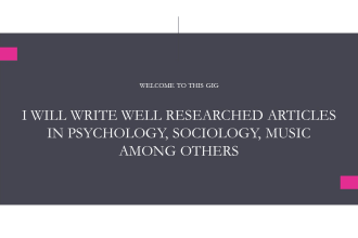 write nursing, psychology, sociology, philosophy articles and, case study
