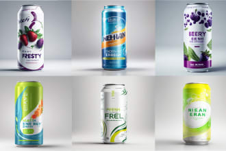 do energy drink beer, juice, soda, beverages label design