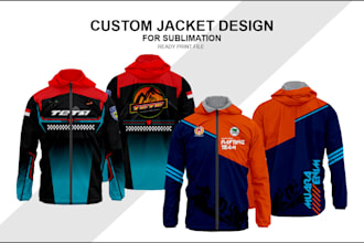 custom jacket design or sublimation design