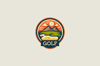 do elegant golf club logo design with satisfaction guaranteed