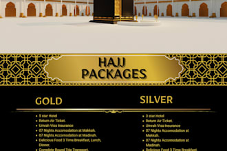 create a travel and islamic poster design for any country
