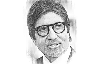 do pencil sketch style of anything
