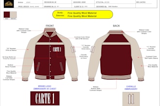 design clothing design clothing tech pack flat sketch
