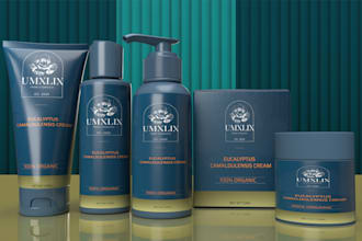 create skin care label design, cosmetics packaging design cosmetic label box