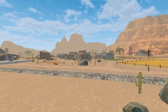 do 3d game environment wild west theme