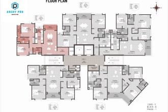 draw architectural plan in revit and autocad 2d