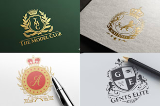 design a coat of arms, family crest, heraldic emblem and luxury logo design