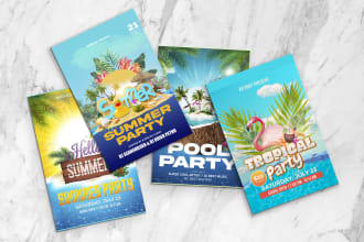 design creative event flyer, party, club and poster