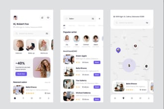 develop a mobile application to find nearby salon like yesmadam