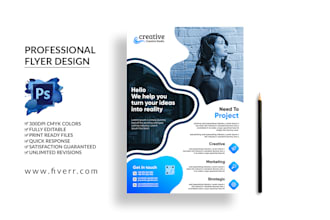 do professional flyer, business flyer and brochure design