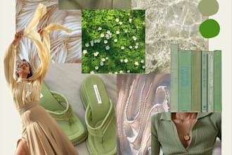 create inspirational moodboard or fashion moodboard