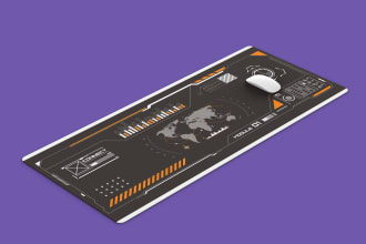 do futuristic mouse pad or deskmat design