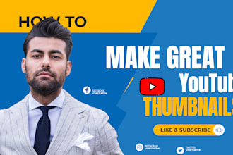design a mind blowing youtube thumbnail for you