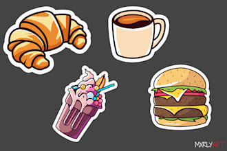 design unique badge, patch, round sticker, label,logo design