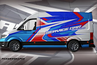 do graphic design vehicle, car, helmet, for sticker wrap or paint job