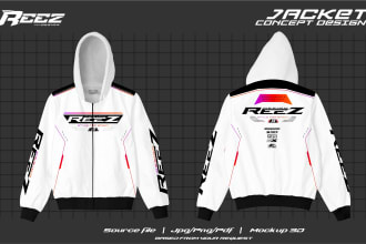 create a cool racing jacket design for adventure and racing