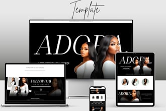 create a shopify website, hair extension, skincare, boutique website