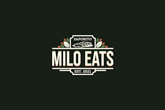 italian themed BBQ logo design