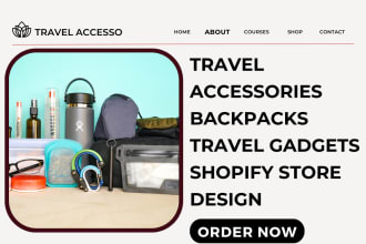 design lucrative travel accessories shopify store luggage travel gadgets store