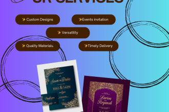 design your invitation cards to give elegant look to your events