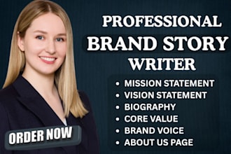 write your brand story, mission and vision, biography,about us,mission statement