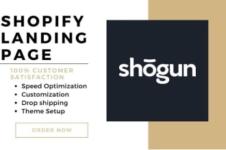 build a shopify landing page with shogun, gempages and pagefly design
