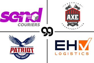do trucking dispatching logistics delivery logo design