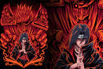 draw amazing anime art for your t shirt