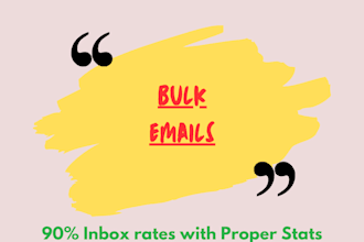 send mass emails or bulk email blast with good inbox rates