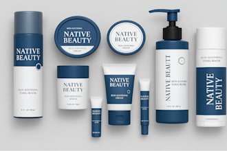 do skincare, haircare, and cosmetic label design in 24 hours