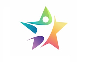 creative unique star logo design within 24 hours
