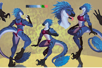 draw reference sheet, character reference sheet furry fursona, furry art