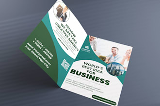 design a fancy bifold and trifold brochure for your business