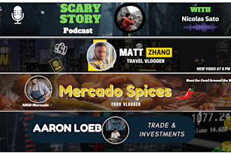 design youtube banner and logo for football and game channel