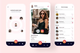 develop dating app, social chat app, social media app