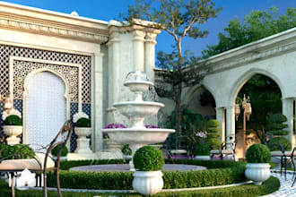 design relegion buildings, mosque, and church 3d renders