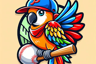 design parrot, bird or animal mascot logo  with express delivery