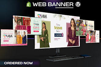 design website banner, hero image, web slider shopify design