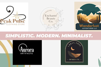 create a simplistic, modern, minimalist branded logo