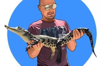 draw your photo to vector cartoon portrait