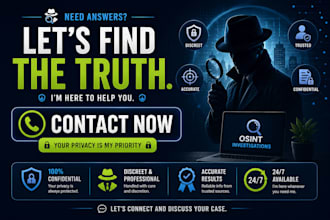 be your private investigator for infomation background check