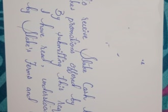 handwrite your sweepstakes entries cards and envelopes