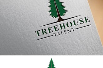 do a professional tree house talent logo full copyrights