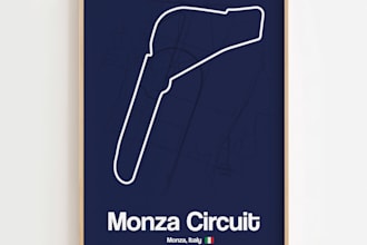 design a poster of any f1 or motogp track in a minimalistic style