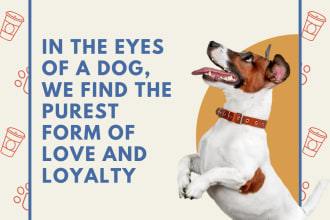 create 200 dog or cat picture quotes with logo for instagram