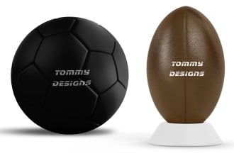 design realistic sports balls mockups with your logo and print