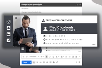 design clickable html email signature for gmail, outlook etc