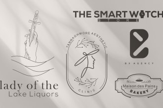 do flat minimalist logo design and branding for your business